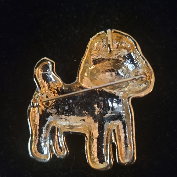 Vintage Rinestone Dog Pin. - Picture 2 of 5